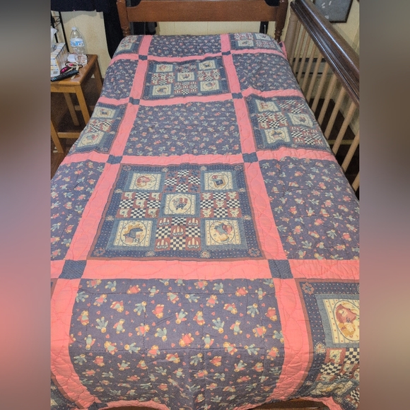 Handmade Vintage Patchwork Twin Quilt